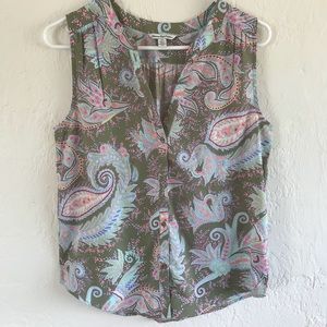 American Eagle Paisley Sleeveless Top